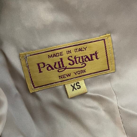 Paul Stuart Wool and Camel Hair Tweed Short Blazer Jacket - Women's Size XS - Picture 4 of 6